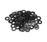 PATIKIL M8 Nylon Flat Washer, 100 Pack 8mm ID 16mm OD 1.5mm Thick Sealing Spacer Gasket Ring for Faucet Pipe Water Hose Fastener Bolt, Black