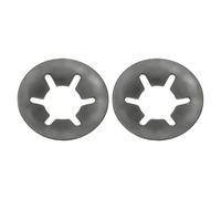 PATIKIL M8 Star Internal Tooth Lock Washers, 100 Pcs Push on Retaining Clips Manganese Steel Quick Speed Locking Washers for Fastening, Black