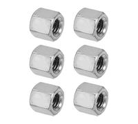 PATIKIL M8 x 1.25-Pitch 304 Stainless Steel Hex Coupling Nuts, 6Pcs 12mm/ 0.5" Length Coarse Fully Threaded Rod Coupling Nut Studding Connector Fasteners, Silver Tone