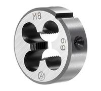 PATIKIL M8 x 1.25mm Round Threading Die, Metric Right Hand Alloy Steel Machine Thread, Non-Adjustable Repair Screw Cutting Tool for Mild Steel, Copper, Aluminum