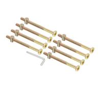 PATIKIL M8 x 110mm Bunk Bed Bolts, 8 Pack Hex Drive Socket Cap Barrel Screws Bolt Nuts Assortment Kit with 1Pcs Wrench for Furniture Bed, Zinc Color