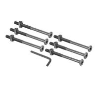 PATIKIL M8 x 110mm & M8 x 18mm Bunk Bed Bolts, 6 Pack Hex Drive Socket Cap Barrel Screws Bolt Nuts Assortment Kit with 1Pcs Wrench for Furniture Bed, Zinc Color