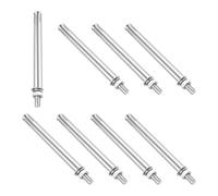 PATIKIL M8 x 150mm Expansion Bolts, 8Pcs 304 Stainless Steel Expansion Screw Bolts Sleeve Anchoring Fastener for Wall Concrete Brick Wall Drywall Air Conditioner, Silver