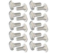 PATIKIL M8 x 18 mm Thread T-Slot Bolts, 20 Pcs Drop-in Bolt Hammer Head T-Bolt Standard 8.5 mm Sliding Screw Stud for 45 Series Aluminum Extrusion Profile, Silver