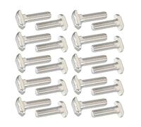 PATIKIL M8 x 28 mm Thread T-Slot Bolts, 20 Pcs Drop-in Bolt Hammer Head T-Bolt Standard 8 mm Sliding Screw Stud for 40 Series Aluminum Extrusion Profile, Silver