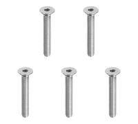 PATIKIL M8 x 55 mm Flat Head Socket Cap Screws, 5 Pack 304 Stainless Steel 18-8 Machine Screws Flat Countersunk Bolts Hex Socket Drive Full Thread Grade 6.8