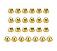 PATIKIL M8x1.25 Acorn Hex Bolt Covers, 25 Pcs Dome Head Carbon Steel Hexagon Decorative Cap Nuts for Home Repair, Industrial Equipment Fasteners, Gold Tone