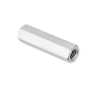 PATIKIL M8x1.25 Pitch 304 Stainless Steel Hex Coupling Nuts, 50mm / 1.97" Length Coarse Fully Threaded Rod Coupling Nut Studding Connector Fasteners, Silver Tone