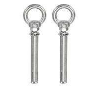 PATIKIL M8x100mm Concrete Eye Bolt, 2 Pcs 304 Stainless Steel Expansion Lifting Bolts Fastener Eye Ring Anchors Screw for Ceiling Concrete Wall Brick Masonry, Silver