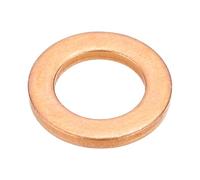 PATIKIL M8x13x1.5mm Flat Copper Washers, 25 PCS Copper Automotive Drain Plug Gaskets Flat Ring Oil Crush Washer Spacers for Faucets Garden Bolts Screws Hose, Purple