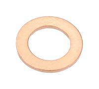PATIKIL M8x13x1mm Flat Copper Washers, 25 PCS Copper Automotive Drain Plug Gaskets Flat Ring Oil Crush Washer Spacers for Faucets Garden Bolts Screws Hose, Purple