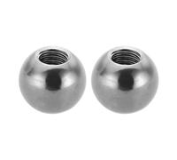 PATIKIL M8x17mm Ball Nuts Knob, 2 Pcs Female Thread 304 Stainless Steel Round Blind Hole Screw Cap Cover for Lighting Machinery DIY Decoration, Silver