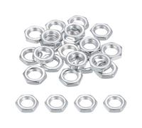 PATIKIL M8x1x3mm Steel Hex Nuts, 25Pcs Metric Fine Thread Carbon Steel Zinc Plated Finished Hardware Screw Nuts Fasteners for Machinery Manufacturing, Industrial Use, 12mm Width