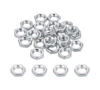 PATIKIL M8x1x4mm Steel Hex Nuts, 25Pcs Metric Fine Thread Carbon Steel Zinc Plated Finished Hardware Screw Nuts Fasteners for Machinery Manufacturing, Industrial Use, 12mm Width