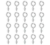 PATIKIL M8x20mm Eye Bolts with Nuts, 20 Pcs Shoulder Swing Lifting Eye Bolt Carbon Steel Threaded Screw Eyebolt for Cables Wires Hanging Lights