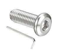 PATIKIL M8x20mm Flat Head Hex Socket Cap Screws Bolts, 20PCS 304 Stainless Steel 18-8 Furniture Bolt with Hex Allen Wrench for Bed Chair Repairs Ship Assembly Mechanical Industry, Silver