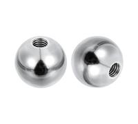 PATIKIL M8x30mm Ball Nuts Knob, 2pcs 304 Stainless Steel Round Solid Blind Hole Decorative Screw Cap Cover Machinery Handle Hardware