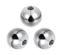 PATIKIL M8x30mm Ball Nuts Knob, 3pcs 304 Stainless Steel Round Solid Blind Hole Decorative Screw Cap Cover Machinery Handle Hardware