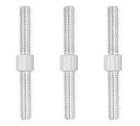 PATIKIL M8x70mm Double End Threaded Stud Screw, 3pcs 304 Stainless Steel Hex Bolt Left and Right Hand Threaded Rod Bar Adapter for Furniture Hardware, House Maintenance