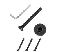 PATIKIL M8x75 mm Flat Head Socket Cap Screws, 4 Pcs Carbon Steel Flat Countersunk Bolts Hex Socket Drive Machine Screws Full Thread Grade 10.9 with Hex Spanner, Black