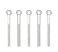 PATIKIL M8x86mm Lifting Shoulder Eye Bolts, 5 Pcs Machinery Shoulder Lifting Screw Bolt 304 Stainless Steel Threaded Screw Eyebolt for Lifting Hanging Valves Fasteners, Silver