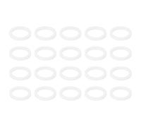 PATIKIL M9 PTFE Flat Washer, 50 Pcs 9mm ID 12mm OD 1.25mm Thick O-Ring Sealing Gasket Spacer for Fasten Screws Flanges Faucet Pipe Valves, White
