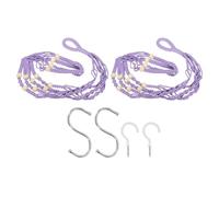 PATIKIL Macrame Plant Hanger Indoor 35", 2 Pcs Long Hanging Plant Holders with Pot for Indoor Home Decor Indoor, Purple