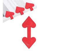 PATIKIL Magnetic Bookmarks, Heart Shape Book Marks Magnet Page Markers for Book Reading Men Women Teacher Reader Book Lover Writers, Red