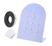 PATIKIL Magnetic Bulletin Board, Memo Magnet Display Stand Board with Magnetic Accessory Set for Home Office Kitchen Restaurant Cafe Supplies, Purple