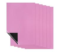 PATIKIL Magnetic Dry Erase Board Sheet for Fridge, 6 Pcs 12 x 8 Inch Erasable Refrigerator Whiteboard for Kitchen for Home Kitchen Organizer Planner Office Storage, Pink (0.6mm)