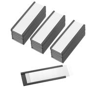 PATIKIL Magnetic Label Holder 3" x 1" with Paper Inserts, 50 Pcs C Channel Magnetic File Cabinet Labels Shelf Data Card Holder Signs for Metal Racks Shelves Whiteboard Tool Box