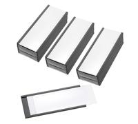 PATIKIL Magnetic Label Holder 4" x 1.6" with Paper Inserts, 50 Pcs C Channel Magnetic File Cabinet Labels Shelf Data Card Holder Signs for Metal Racks Shelves Whiteboard Tool Box