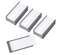 PATIKIL Magnetic Label Holder 4" x 2" with Paper Inserts, 50 Pcs C Channel Magnetic File Cabinet Labels Shelf Data Card Holder Signs for Metal Racks Shelves Whiteboard Tool Box