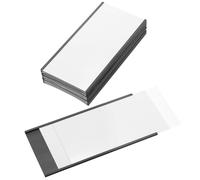 PATIKIL Magnetic Label Holder 6" x 3" with Paper Inserts, 10 Pcs C Channel Magnetic File Cabinet Labels Shelf Data Card Holder Signs for Metal Racks Shelves Whiteboard Tool Box