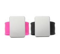 PATIKIL Magnetic Pin Cushion Wrist, 2Pcs Magnetic Sewing Pincushion Holder Pin Wristband for Sewing Braiding Quilting Hair Clips, Black/Rose Red