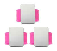 PATIKIL Magnetic Pin Cushion Wrist, 3Pcs Magnetic Sewing Pincushion Holder Pin Wristband for Sewing Braiding Quilting Hair Clips, Rose Red