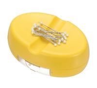 PATIKIL Magnetic Pin Holder, Magnetic Pin Cushion Paper Clip Holder with 1.5" Quilting Needles for Sewing Quilting Hair Clips, Yellow