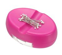 PATIKIL Magnetic Pin Holder, Magnetic Pin Cushion Paper Clip Holder with 1.5" Quilting Needles for Sewing Quilting Hair Clips, Rose Red