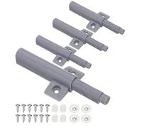 PATIKIL Magnetic Push Latch, 4 Pcs Push to Open Door Latch Cabinet Hardware Hidden Push Touch Latch Spring On Close Push Catches for Cabinet Drawer Kitchen Wardrobe Gray