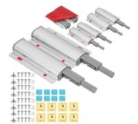 PATIKIL Magnetic Push Latches, 4 Pcs Double Push to Open Door Latch Cabinet Hardware Hidden Push Touch Latch Push Release Latch for Cabinet Drawer Kitchen Wardrobe Door Catches Silver