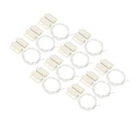 PATIKIL Magnetic Reed Switch, 10 Pack NC Wired Surface-Mounted Magnetic Contact Switch for Door Window, White