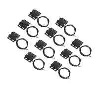 PATIKIL Magnetic Reed Switch, 10 Pack NC Wired Surface-Mounted Magnetic Contact Switch for Door Window, Black