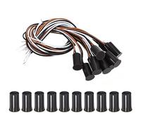 PATIKIL Magnetic Reed Switch, 10 Pack NO NC Ring Alarm Contact Sensor Wired Recessed Door Sensor Window Contact Switch for Alarm System, Brown