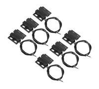 PATIKIL Magnetic Reed Switch, 6 Pack NC Wired Surface-Mounted Magnetic Contact Switch for Door Window, Black