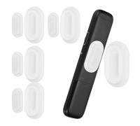 PATIKIL Magnetic Remote Control Holder Wall Mount, Silicone Remote Control Organizer Strong for tv Remote Control Air Conditioning, 5 Pcs, White