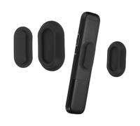 PATIKIL Magnetic Remote Control Holder Wall Mount, Silicone Remote Control Organizer Strong for tv Remote Control Air Conditioning, 2 Pcs, Black