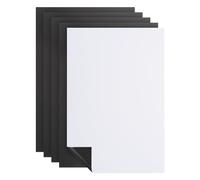 PATIKIL Magnetic White Board Contact Paper, 5 Pcs 8" x 6" Flexible Self Adhesive Dry Erase Whiteboard Sheet Sticker A5 Right Angle for Fridge Office, White
