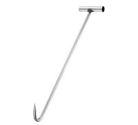 PATIKIL Manhole Hook 19.7 Inch, 304 Stainless Steel T-Shaped Lid Manhole Cover Lifter with Pointed Tip for Lifting Pulling Storm Drain Cover