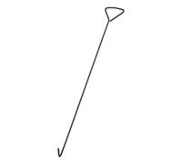 PATIKIL Manhole Hook 39 Inch, Carbon Steel Lid Manhole Cover Lifter with Blunt Tip for Lifting Pulling Storm Drain Cover, Black