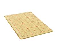 PATIKIL Maobian Xuan Paper, 70 Sheets Rice Paper with 2" Grid for Calligraphy Practice, Painting, Drawing, Half Raw Ripe Xuan, 11"x8"(Light Yellow)